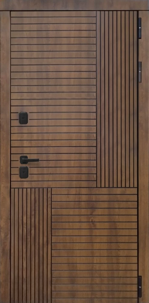 Входная дверь ДвериПРО Авеста СБ-1 (ст. белое, 16мм, беленый дуб) DPRO195822 внешняя сторона