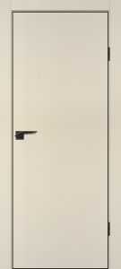 Межкомнатная дверь P-1 кромка ABS черная c 4-х ст. Бежевый матовый