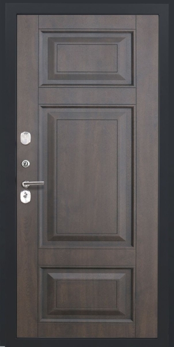 Входная дверь L - 3b ФЛ-659 (12мм, nussbaum+черная патина винорит) внутренняя сторона