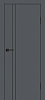 Межкомнатная дверь P-20 AL черный молдинг Графит