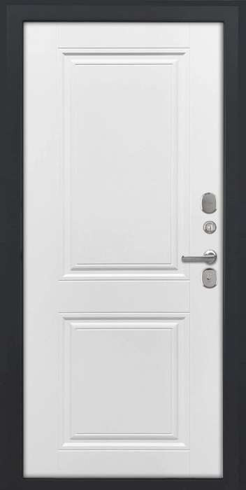 Входная дверь Аура ФЛ-677 (10мм, белый матовый) внутренняя сторона